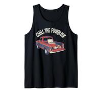 Chill The Fourth Out Vintage Truck Dog Tailgate Dad Tank Top