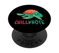 Chill toad funny turtle motif for real chillers PopSockets Adhesive PopGrip