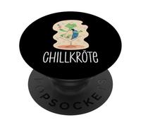 Chill toad funny turtle motif for real chillers PopSockets Adhesive PopGrip