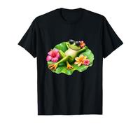 Chill Tropical Frog On Lily Pad Summer Vibes T-Shirt