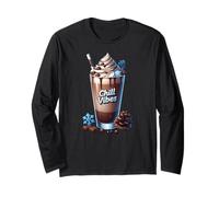 Chill Vibes Graphic for Hot Cocoa Lovers Winter Coffee Latte Long Sleeve T-Shirt