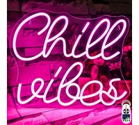 Chill Vibes Neon Sign for Wall Decor,Neon Lights Signs Suitable for Living Beer Bar Game Room Hotel Birthday Party Restaurant Christmas Unique Gift for Lover