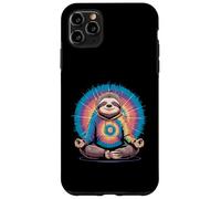 Chill Zen Sloth Tie Dye Hoodie Meditation Case for iPhone 11 Pro Max