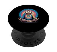 Chill Zen Sloth Tie Dye Hoodie Meditation PopSockets Adhesive PopGrip