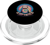 Chill Zen Sloth Tie Dye Hoodie Meditation PopSockets PopGrip for MagSafe