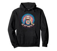 Chill Zen Sloth Tie Dye Hoodie Meditation Pullover Hoodie