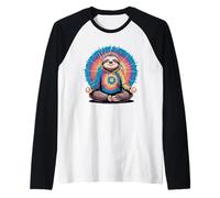Chill Zen Sloth Tie Dye Hoodie Meditation Raglan Baseball Tee