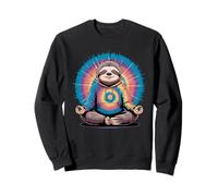 Chill Zen Sloth Tie Dye Hoodie Meditation Sweatshirt