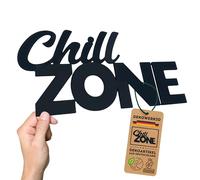 Chill Zone Sign Wall or Door - Chillzone Door Sign - Living Room Wall Decoration - Chill Wall Decoration - Relax Wall Sign - Chiller Signs - Sticker - Wall Lettering Made of Plastic (L)