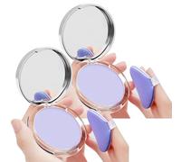Chillab Lavender Matte Powder, Chillab Lavender Matte Powder Oil Control, Chillab Polvo Compacto with Mini Powder Puff, Chillab Powder For Silky Blurring Oil Control Long-Lasting Makeup, Creates Soft