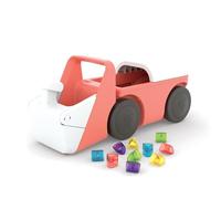 Chillafish Blockie 4-Wheel Toddler Ride-On Toy with 10 Blocks | toy with block collection function, 10 colourful building blocks and sturdy lightweight design for children aged 3+.