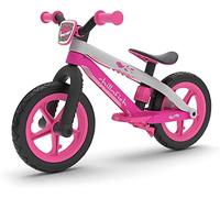Chillafish BMXie 2 - White / Pink | Lightweight Balance Bike for Kids 2-5 |12-Inch Airless Tires & Tool-Free Adjustable Seat
