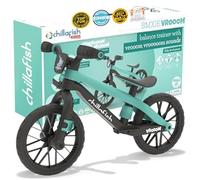 Chillafish BMXie Vroom Kids Balance Bike for 2 Year Olds - Anthracite/Mint | Lightweight Bicycle with Motor Sound Effects, Puncture-Proof Tyres, Adjustable Seat & Handguards | Toddlers Bikes 2-5 Years