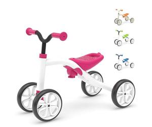 Chillafish Quadie Grow - Pink | Adjustable Ride-On for Kids 1-3 | Lightweight & Portable