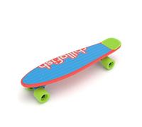Chillafish Skatie customisable skateboard for kids age 3+, with long wheelbase for more stability, multiple deck & tail color options, Red Mix