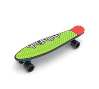 Chillafish Skatie customisable skateboard for kids age 3+, with long wheelbase for more stability, multiple deck & tail color options, Black Mix