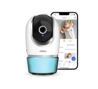 CHILLAX - Baby Camera Candle - 2K QHD 360° Panorama, Remote Control - Compact Format - Night Vision - Temperature Sensor with Alarm - Two-Way Communication - Night Light & Lullabies - With App