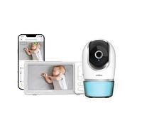 CHILLAX - Baby Monitor Candle - 5'' HD LCD Screen - Remote-Controlled 2K QHD Camera - Compact Size - Night Vision - Temperature Sensor - Walkie-Talkie - Night Light & Lullabies - WiFi On/Off - App