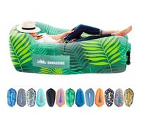 Chillbo Shwaggins Inflatable Couch - Cool Inflatable Chair. Upgrade Your Camping Accessories. Easy Setup is Perfect for Hiking Gear, Beach Chair and Music Festivals. (Green Leaf)
