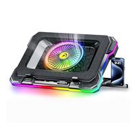 ChillCore RGB Gaming Laptop Cooling Pad with 5.5" Turbo Fan, Rapid Cooling for 15.6-19.3" Laptops, Variable Speed Control, 7 Adjustable Heights - K1 5V RGB