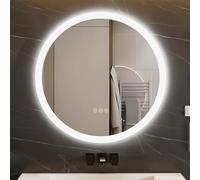 ChillCruiser 500MM Round LED Bathroom Mirror with Touch Switch, Dimmable Backlit Lights, Anti-Fog, 3 Colour Modes, Memory Function Vanity Mirror