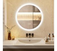 ChillCruiser 600MM Round LED Bathroom Mirror with Touch Switch, Dimmable Backlit Lights, Anti-Fog, 3 Colour Modes, Memory Function Vanity Mirror