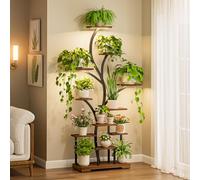ChillCruiser Plant Stand Indoor with LED Grow Lights,11-Tier Metal Plant Shelf,Corner Flower Stand Plant Rack for Living Room,Bedroom,Balcony