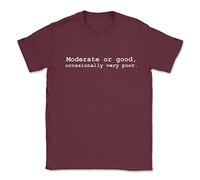 ChilledWorld The Shipping Forecast T-Shirt Moderate Or Good, Occasionally Very Poor. Unisex, 2XL, Maroon