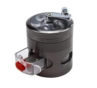 Chillers Metal Grinder Hand Crank Mill Grinder Crusher Crusher for Dried Spices, Tobacco, Herbs, Pollen Grinder Crusher with Removable Mesh Sieve (Color : Black)
