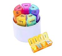 Chillers Pill box 7 days in the Morning noon evening, 4 compartments, handy and moisture-resistant medication box, medication dispenser week, large pill box