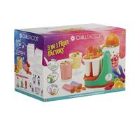 ChillFactor 3 in 1 Fruit Factory Real kids smoothie maker with kid safe blender jug and lolly mould Children's kitchen toy for boys and girls, Green
