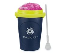 ChillFactor slushy maker Neon Blue - Reusable slushy maker cup, homemade slushies. Squeeze cup slushy maker Kitchen toys,11 x 11 x 19 centimeters