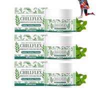 Chillflex Menthol Soothing Cream, Instant Cooling Relief Cream - Herbal Menthol Soothing Gel, Fast-Acting Relief Creams for Muscle & Joint Discomfort, Joint Activities Throughout The Body (3Pcs)