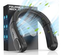 ChillGo Neck Fan - 4 Turbo Foldable Portable Fan - Personal Bladeless Fan 5200mAh with Strong Airflow, 4 Vent Air Conditioner, Wearable Cooling Fan for Travel Outdoor