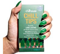 Chillhouse - Chill Tips, Press on Nails Kit - Emerald Tower (Almond) - 30 Nail Shapes & Sizes - Up to 3 Weeks of Wear - Customizable Fit - Reusable - Latina Founded & Women Owned - Beauty & Self Care