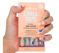 Chillhouse - Chill Tips, Press on Nails Kit - Fruit Hoops (Oval) - 24 Nail Shapes & Sizes - Up to 3 Weeks of Wear - Customizable Fit - Reusable - Latina Founded & Women Owned - Beauty & Self Care