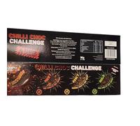 Chilli Choc Challenge Inferno Bites with 4 Heat Variants Fiery, Spicy, Mild, Extreme Milk Chocolate with Chilli Flakes Suitable for Vegetarian (Pack of 2)