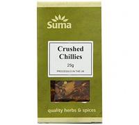 Chilli Flakes 25g by Suma Wholefoods. Price is for a pack of 6