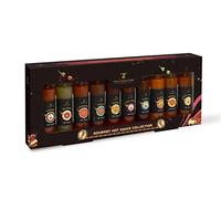 Chilli, Hot Sauce Gift Set -10 Hot Sauce Bottles, Food Gift Sets For Men, Women, Vegan |Cooking Gifts For Men, Birthday Presents |Gourmet Chilli, BBQ Sauce, Wings, Scorpion, Jalapeno, Habanero Pepper