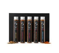 Chilli No. 5 | World Spices Set 5x35 Grams Glass Tubes of Mexican, Thai, Burger, Jerk & Piri Piri Seasonings, Rubs and Spices