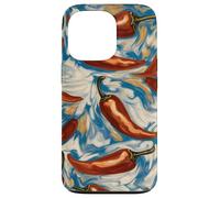 Chilli Pattern Art Aesthetic Case for iPhone 13 Pro