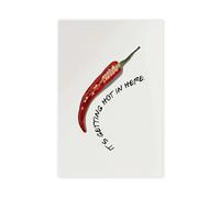 Chilli Print, Its Getting Hot In Here Canvas Poster Wall Art Decor Print Picture Paintings for Living Room Bedroom Decoration 16x24inch(40x60cm)