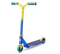 Chilli Pro | All Star Jumpstart Scooter | Premium Stunt Scooter for Beginners to Intermediate Riders | Ages 5+ | Universal HIC Compression | Blue/Yellow | Size: Medium