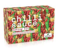 Chilli Sauce Making Kit - Make Your own Hot Sauce Valentine Day Gift - Includes Chipotle, Habanero, Piri Piri, Aji Amarillo & Facing Heaven Peppers