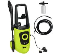 Chilli Seating 1800W Pressure Washer, 150 Bar Pressure, High-Performance Portable Jet Wash Cleaner With 6M Hose, Snow Foam Bottle, Green