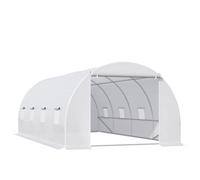 Chilli Seating Chilli 6 X 3 X 2 M Polytunnel Greenhouse, Walk In Polytunnel Tent With Metal Frame, Zippered Door And 8 Windows For Garden