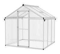 Chilli Seating Chilli 6 X 6Ft Aluminium Frame Greenhouse, With Foundation