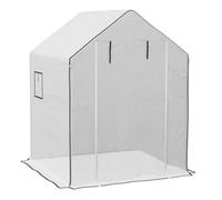 Chilli Seating Chilli Greenhouse Cover Replacement Walk-In Pe Hot House Cover With Roll-Up Door And Windows, 140 X 143 X 190Cm, White