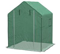 Chilli Seating Chilli Greenhouse Cover Replacement Walk-In Pe Hot House Cover With Roll-Up Door And Windows, 140 X 143 X 190Cm, Green