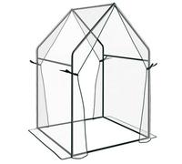 Chilli Seating Chilli Mini Greenhouse, Garden Tomato Growhouse With 2 Zipped Doors, Portable Indoor Outdoor Green House, 90 X 90 X 145Cm